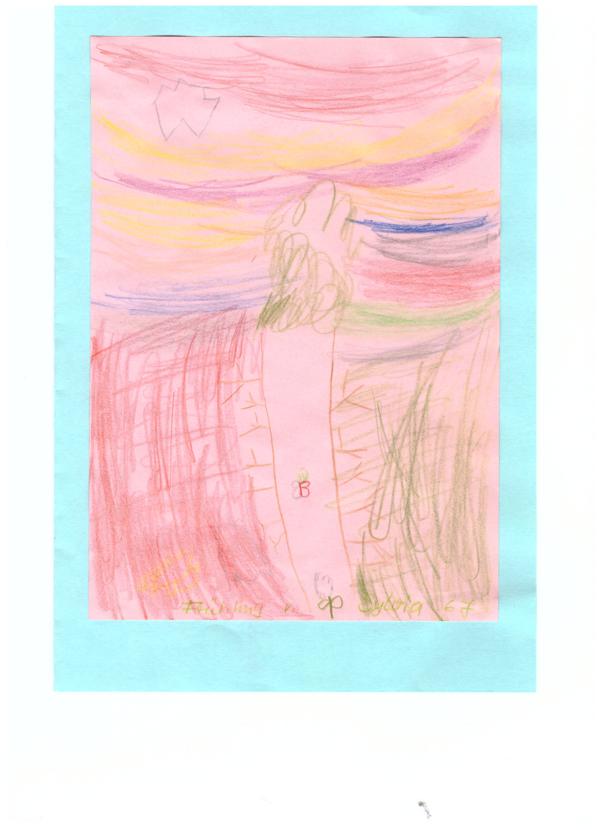 Dankeschön Zeichnung eines Kindes aus dem Horizont Haus